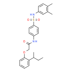 2-(2-sec-butylphenoxy)-N-(4-{[(3,4-dimethylphenyl)amino]sulfonyl}phenyl)acetamide Structure