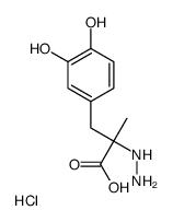 (2S)-3-(3,4-dihydroxyphenyl)-2-hydrazinyl-2-methylpropanoic acid,hydrochloride结构式