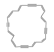 cyclotetracosa-1c,3t,7c,9t,13c,15t,19c,21t-octaene-5,11,17,23-tetrayne Structure