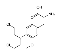 3-[4-[Bis(2-chloroethyl)amino]-3-methoxyphenyl]-2-aminopropionic acid structure