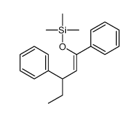 1,3-diphenylpent-1-enoxy(trimethyl)silane Structure