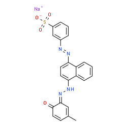 sodium 3-[[4-[(2-hydroxy-5-methylphenyl)azo]-1-naphthyl]azo]benzenesulphonate Structure