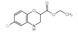 6-氯-3,4-二氢-2H-苯并[1,4]噁嗪-2-羧酸乙酯结构式