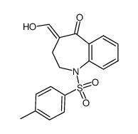 5-oxo-1-(toluene-4-sulfonyl)-2,3,4,5-tetrahydro-1H-benzo[b]azepine-4-carbaldehyde结构式