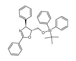 (4S,5R)-5-({[1-(tert-butyl)-1,1-diphenylsilyl]-oxy}-methyl)-2,4-diphenyl-1,3-oxazoline结构式