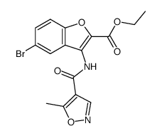 ethyl 5-bromo-3-[(5-methylisoxazole-4-carbonyl)amino]benzofurane-2-carboxylate Structure