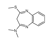 dimethyl-(4-methylsulfanyl-3H-benzo[b][1,4]diazepin-2-yl)-amine Structure