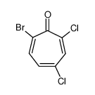 7-bromo-2,4-dichlorocyclohepta-2,4,6-trienone结构式