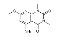 5-amino-1,3-dimethyl-7-methylthiopyrimido[4,5-d]pyrimidine-2,4(1H,3H)-dione结构式