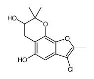 (-)-3-Chloro-7,8-dihydro-2,8,8-trimethyl-6H-furo[3,2-h][1]benzopyran-5,7-diol结构式