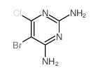 5-溴-6-氯-2,4-嘧啶二胺结构式