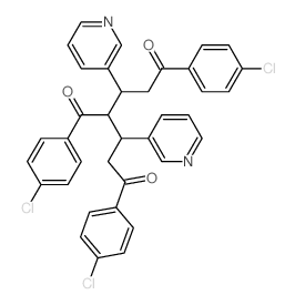 4-(4-chlorobenzoyl)-1,7-bis(4-chlorophenyl)-3,5-dipyridin-3-yl-heptane-1,7-dione structure