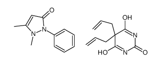 5,5-diallylbarbituric acid, compound with 1,2-dihydro-1,5-dimethyl-2-phenyl-3H-pyrazol-3-one结构式