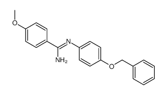 4-methoxy-N'-(4-phenylmethoxyphenyl)benzenecarboximidamide结构式