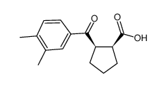 CIS-2-(3,4-DIMETHYLBENZOYL)CYCLOPENTANE-1-CARBOXYLIC ACID structure