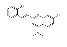 7-chloro-2-[(E)-2-(2-chlorophenyl)ethenyl]-N,N-diethylquinazolin-4-amine Structure