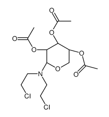 1-Deoxy-1-(bis(2-chloroethyl)amino)-2,3,4-O-tetraacetyl-beta-D-ribopyr anose Structure