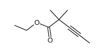 ethyl 2,2-dimethylpent-3-ynoate结构式