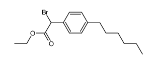 ethyl 2-bromo-2-(4-hexylphenyl)acetate Structure