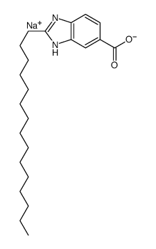 sodium 2-pentadecyl-1H-benzimidazole-5-carboxylate structure
