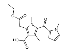 ethyl 2-<1,4-dimethyl-3-carboxy-5-(1-methylpyrrol-2-yl)-carbonyl-1H-pyrrole>acetate结构式