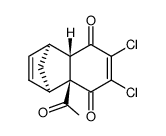 endo-4a-acetyl-2,3-dichloro-4a,5,8,8a-tetrahydro-5,8-methano-1,4-naphthoquinone Structure