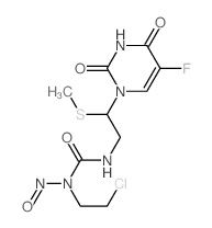 Urea, N- (2-chloroethyl)-N-[2-(5-fluoro-3,4-dihydro- 2, 4-dioxo-1(2H)-pyrimidinyl)-2-(methylthio)ethyl]- N-nitroso- Structure