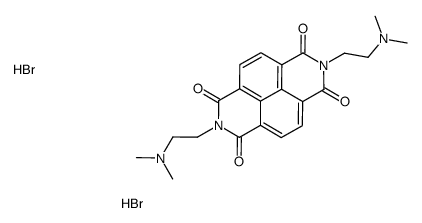 2,7-Bis(2-(dimethylamino)ethyl)benzo(lmn)(3,8)phenanthroline-1,3,6,8(2 H,7H)-tetrone dihydrobromide结构式