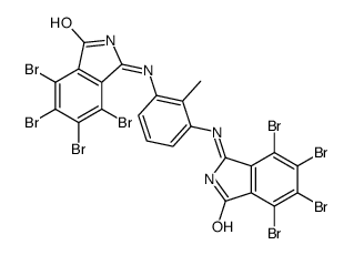 3,3'-[(2-methyl-1,3-phenylene)diimino]bis[4,5,6,7-tetrabromo-1H-isoindol-1-one]结构式