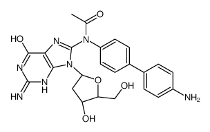 Guanosine, 8-(acetyl(4'-amino(1,1'-biphenyl)-4-yl)amino)-2'-deoxy- structure