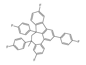 2,10-difluoro-6,12,13a-tris(p-fluorophenyl)-12-methylbenzo[6,7]cycloheptadieno[1,2,3-jk]fluorene Structure