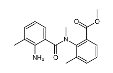 methyl 3-methyl-N-methyl-N-(3-methyl-2-aminobenzoyl)anthranilate Structure