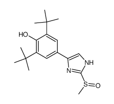 4-(3,5-di-tert-butyl-4-hydroxyphenyl)-2-methylsulfinylimidazole结构式