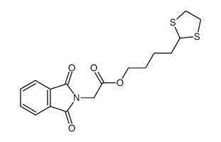 (1,3-Dioxo-1,3-dihydro-isoindol-2-yl)-acetic acid 4-[1,3]dithiolan-2-yl-butyl ester结构式