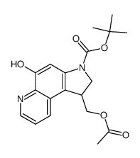 1-acetoxymethyl-5-hydroxy-1,2-dihydro-pyrrolo[3,2-f]quinoline-3-carboxylic acid tert-butyl ester Structure