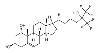 1α,25-dihydroxy-26,26,26,27,27,27-hexafluorocholesterol Structure