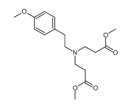 methyl N-(3-methoxy-3-oxopropyl)-N-[2-(4-methoxyphenyl)ethyl]-beta-alaninate结构式