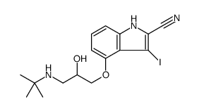 4-[3-[(1,1-Dimethylethyl)amino]-2-hydroxypropoxy]-3-iodo-1H-indole-2-carbonitrile picture