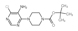 4-(5-AMINO-6-CHLORO-4-PYRIMIDINYL)-1-PIPERAZINECARBOXYLIC ACID 1,1-DIMETHYLETHYL ESTER Structure