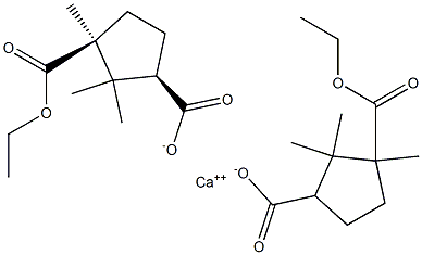 calcium di(1-ethyl) bis[(1S-cis)-camphorate]结构式