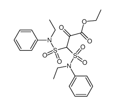 3,3-bis-(ethyl-phenyl-sulfamoyl)-2-oxo-propionic acid ethyl ester结构式