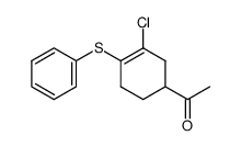 1-(3-Chloro-4-(phenylthio)cyclohex-3-enyl)ethanone结构式