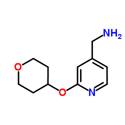 1-[2-(Tetrahydro-2H-pyran-4-yloxy)-4-pyridinyl]methanamine Structure