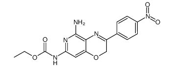 [5-Amino-3-(4-nitro-phenyl)-2H-pyrido[4,3-b][1,4]oxazin-7-yl]-carbamic acid ethyl ester结构式