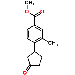 Methyl 3-methyl-4-(3-oxocyclopentyl)benzoate Structure