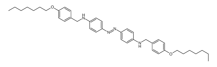 N-[(4-heptoxyphenyl)methyl]-4-[[4-[(4-heptoxyphenyl)methylamino]phenyl]diazenyl]aniline结构式