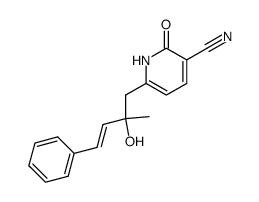 6-((E)-2-Hydroxy-2-methyl-4-phenyl-but-3-enyl)-2-oxo-1,2-dihydro-pyridine-3-carbonitrile结构式