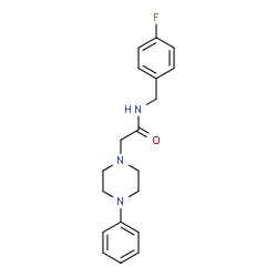 N-(4-FLUOROBENZYL)-2-(4-PHENYLPIPERAZINO)ACETAMIDE结构式