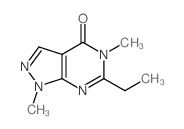 3-ethyl-4,9-dimethyl-2,4,8,9-tetrazabicyclo[4.3.0]nona-2,7,10-trien-5-one结构式
