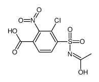 4-(acetylsulfamoyl)-3-chloro-2-nitrobenzoic acid结构式